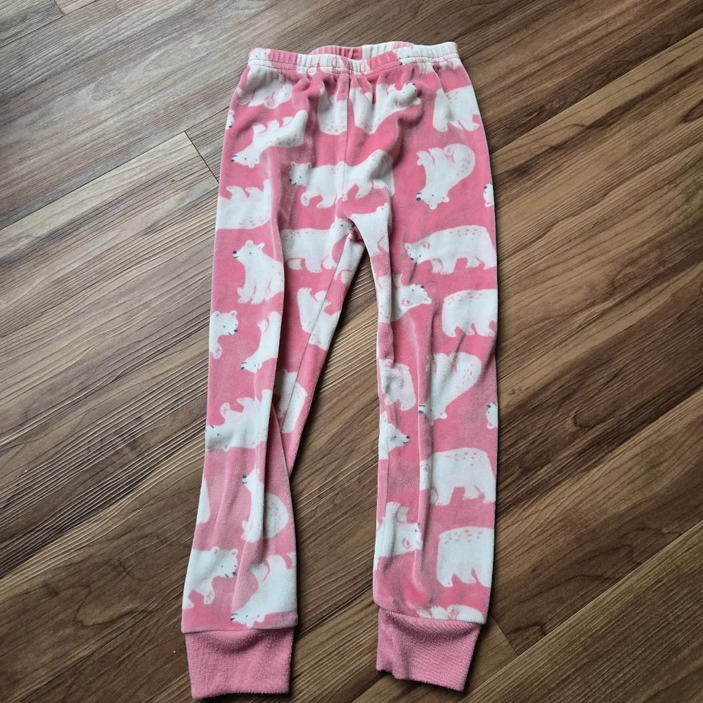 Girls 4T Care Bear & Polar Bear Cozy Pajama Sets EUC set of 2